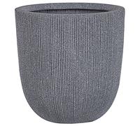 Beliani Plant Pot Chios 44cm Grey, Grey