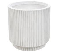 Beliani Plant Pot Daria 24cm Off-White, White