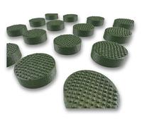 Plant Pot Feet 22 pack - Solid, Durable Outdoor Pot Feet For Plant Pots & Planters | Extremely Durable Non-Slip & Non-Scratch Plant Pot Risers | Great Way To Protect Your Decking/Patio (Green)