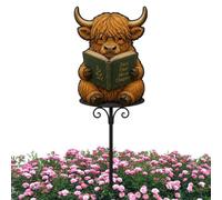 Plant Pot Figurines, Iron Fairy Reading Figurines Decoration