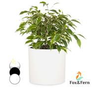 Plant Pot Flower Garden Planter Indoor Patio Drainage Home Decor Fibrestone Whit