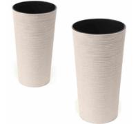 Plant Pot Flower Pot LOCON 2-Piece Set White With Insert