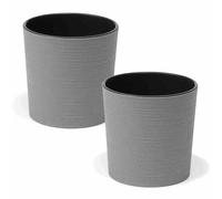 Plant Pot Flower Pot Planter Bucket LOCON 2-Piece Set 25 Cm Gray
