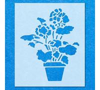 Plant Pot Flowers Garden Stencil: Mylar Airbrush Wall Art Painting Crafts | DIY-A4 Stencil - Design Size (209 x 170 mm)