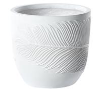 Beliani Plant Pot Ftero 28cm Off-White, White