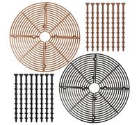 Plant Pot Grid Protector - 11.8'' Cuttable Soil Guard Cover, 2 Pcs Digging Stopper for Dogs, Cats and Children