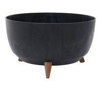 Plant Pot OSLO STONE Black 47X26.5 Cm Planter Flower Pot Container