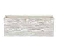 Beliani Plant Pot 42 X 13 X 15 Cm Light Wood Paos