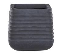 Beliani Plant Pot Parikia 28cm Black, Black