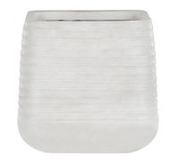 Beliani Plant Pot 50 x 50 x 49 cm White PARIKIA, White