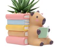 Plant Pot, Resin Capybara Figurine Planter with Drainage, Capybara Sculpture Plant Pot, Cute Animal Shape Plant Pot for Small and Medium Plants for Garden and Home