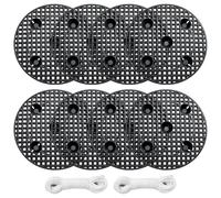Plant Pot Root Control Tray Set, 8 Plastic Aeration Discs With 2 Cotton Watering Wicks, 12 In Diameter, Self-Watering Base For Fabric Grow Bags, Encourages Healthy Roots