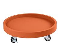 Plant Pot Trolley,Plant Caddy Stand Garden Round Flower Pot Tray with Wheels, Terrace Portable Plastic Board Mobile Plant Base, Load-Bearing 50-200kg