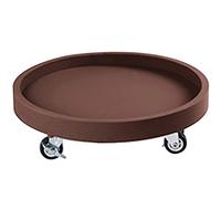 Plant Pot Trolley,Plant Caddy Stand Garden Round Flower Pot Tray with Wheels, Terrace Portable Plastic Board Mobile Plant Base, Load-Bearing 50-200kg