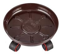 Plant Pot Trolley,Plant Caddy Trolley Round Planter Tray Base with Wheels, Thickened Steel Plant Tray Rack, Good Load-Bearing Effect