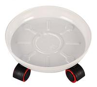 Plant Pot Trolley,Plant Caddy Trolley Round Planter Tray Base with Wheels, Thickened Steel Plant Tray Rack, Good Load-Bearing Effect