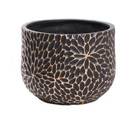 Beliani Modern Plant Pot Ventina 54 Cm Black