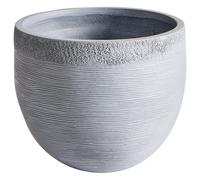Beliani Plant Pot Zakros 38cm Grey, Grey