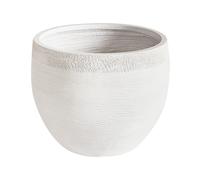 Beliani Scandinavian Plant Pot Zakros 38 Cm White