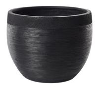 Beliani Plant Pot Zakros 50cm Black, Black