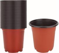 Plant Pots, 100 Seedling Pots, 10cm Plastic Flower Pot for Growing Flowers, Succulents, Plant Pots, Gardener Potted Small Flower Pots Outdoors, Pot Plant Container for Seedlings