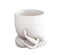 Plant Pots - 3.54x3.54x3.46 Inches, Pots, Lightweight | Convenient Bonsai Holder For Plants, Resin Cactus Pot For Aesthetic Plants, Table Decoration For Lovers