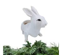 Plant Pots | Decorative Container in the Shape of a Figurine | Rabbit Shaped Pot for Indoor Plants, 18 x 9 x 14 cm | for Outdoor Living Room Garden Flowers Window Patio Balcony