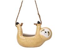 Plant Pots Indoor & Outdoor,Flowerpot Plant Herb Flower pot,Succulent Pots, Sloth Hanging Planters Pots Cute Wall Planter Succulent Air Plants Cactus Ceramic Flower Pot Holder Outdoor Gardening