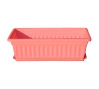 Plant Pots Indoor Resin Rectangular Window Trough Box Long Planter Vegetable Flower Garden Pot Outdoor (Pink, A)