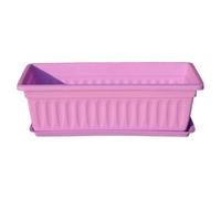 Plant Pots Indoor Resin Rectangular Window Trough Box Long Planter Vegetable Flower Garden Pot Outdoor (Purple, A)