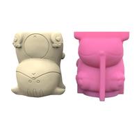 Plant Pots Silicone Mold Panda Resin Concrete Animal Flower Pot Pen Holder Home Decorations Cute Animal Pendant Molds