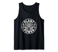 Plant Power Eco Design with Recycling Icons and Leaves Tank Top