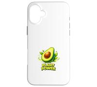 Plant Powered Avocado Energy Lifestyle Design Case for iPhone 16 Plus