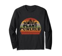 Plant Powered Retro Vegan Vegetarian Veganism Veggie Gift Long Sleeve T-Shirt