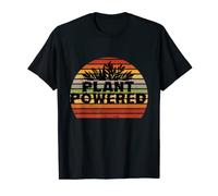 Plant Powered Retro Vegan Vegetarian Veganism Veggie Gift T-Shirt