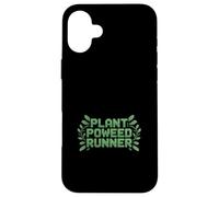 Plant Powered Runner Funny Saying Retro Pixel Case for iPhone 16 Plus