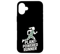 Plant-Powered Runner Vegan Athlete Marathon Running Case for iPhone 16 Plus