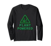 Plant Powered Weed Stoner Marijuana Cbd Vegan 420 Cannabis Long Sleeve T-Shirt