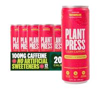 Plant Press - Watermelon, Organic Clean Caffeine, Energy Drink and Coffee Alternative, Full Range of Vitamins, Electrolytes, No Sugar Alcohols, No Preservatives (300 ml,