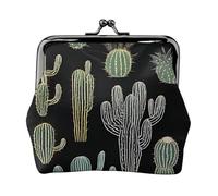 Plant Printed Full Double-Sided Printed Pattern Women's and Girls' Fashionable Leather Kiss Lock Coin Purse Card Bag