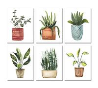 Plant Prints Wall Art Poster Boho Decor for Living Room, 11x14 Unframed Poster Canvas Prints Set of 6, Plant Posters Aesthetic Green Decor
