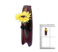 Plant Propagation Pots - Wall Mounted Planter Pot with Wooden Stand | Transparent Gardening Container Indoor Decoration, Propagation Tube Pot Display