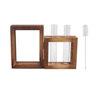 Plant Propagation Station Decoive Wooden Stand Glass Test Tubes Hydroponic Vase Er Pot Table Ornament Water Planting