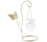 Plant Propagation Station Water Planting Plant Terrarium Elegant Propagation Jars with Butterfly Decor Detachable Stations for Home Office, One Bottle