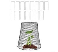 Plant Protection Cover 3PC Wire Cage for Safeguarding Vegetables and Fruits from Environmental Threats (Black)