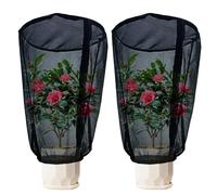 Plant Protection Net, Pack of 2 Garden Net with Drawstring as Bird Protection Barrier, Covers for Plant Pots, for Potted Tomatoes, Blueberry Bushes, Fruit Trees, Citrus Plants, Roses