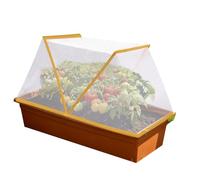 Plant Protection Tent - 420g Lightweight Cover, Reusable Zipperless Entry, Hoop Style Frame, Fly Blocking Mesh Wall | Use For Greenhouse Tomato Row Raised Soil Plot Fruit Bush Herb Cage