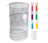 Plant Protector From Cats Indoor | with Stakes Round Breathable Reusable Mesh Home Accessories - Garden Protection From Animals - for Outdoor Indoor Flower Pot Planter Patio Porch Walkway Pathway Farm