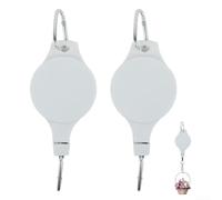 Plant Pulley Hook with Retractable Telescopic Arm for Hanging Baskets Compatible with Standard Ceiling Hooks (2)