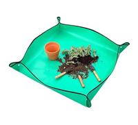 Plant Repotting Mat - Waterproof PE Material | 100 x 100 cm Large Square Foldable Pad 177 g Garden Tool for Indoor Use for Replacing Soils, Plants Potted Plants